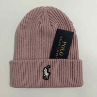 Genuine Polo Ralph Lauren Ribbed Knit Brushed Wool Beanie Hat Classic Warm Caps