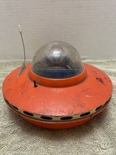 Tin Litho Toy Flying Saucer Cragstan Ko Yoshiya Japan UFO RARE AS IS