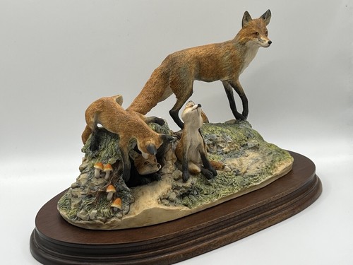 Border Fine Arts 'Fox And Family' . Edition 116/1500 Model No L53 - Picture 2 of 20