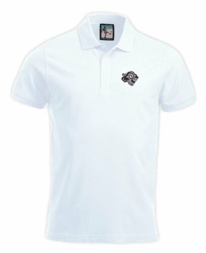 Derby County 1970s Retro Football Polo Embroidered Crest S-3XL - Afbeelding 1 van 4