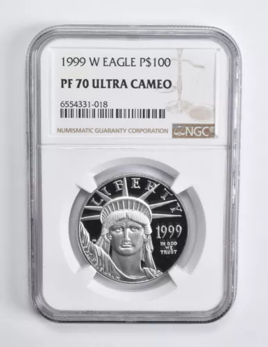 PF70 UCAM 1999-W $100 American Platinum Eagle 1 Oz. .999 Fine Platinum NGC *1560