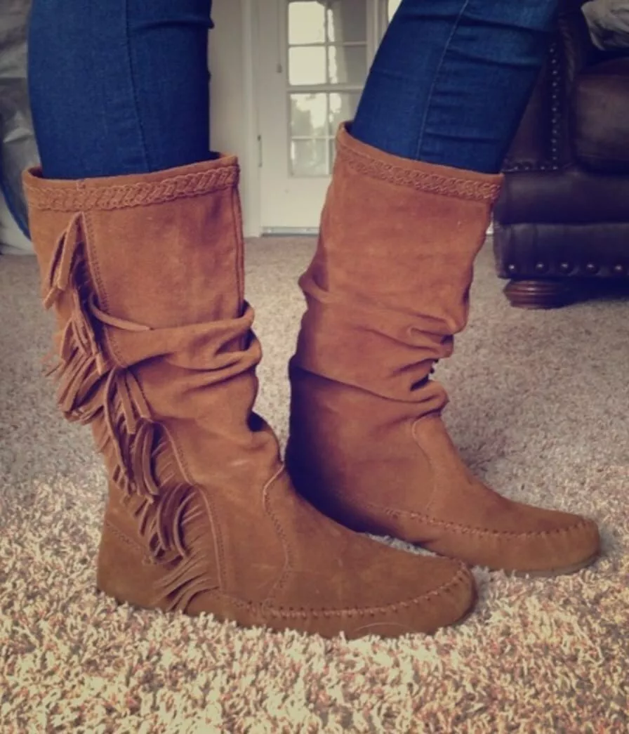 Minnetonka luna shop fringe boot