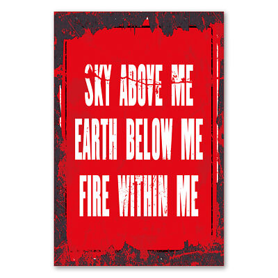 Postereck 1655 Poster Leinwand Vintage Plakat, Sky Above Me Motivation Spruch