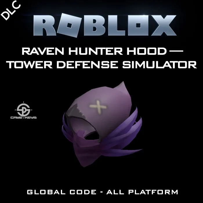 Raven Hunter Hood - Tower Defense Simulator Roblox Promo Code