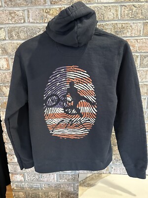 Vintage BMX Bicycle Motocross Tail Whip Hoodie Sweatshirt Black Size Medium