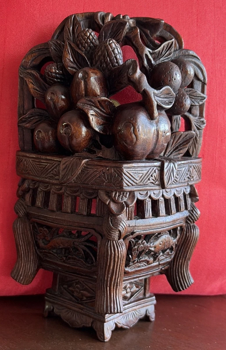 中国　唐木天然木瘤木　紙鎮　置物　V　R5131 Wooden Nature Scene Antique Chinese Figurines & Statues for sale