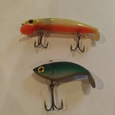 2 Vintage Tom Mann's Pogo Fishing Lures Lot