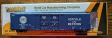 Tangent  Thrall 60' Double Plug Dr Box Car - Norfolk & Western - NIB