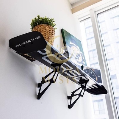 GT3RS Car Wall Shelf Car Spoiler Style Rear Wing Shelf   Automotive Home Decor