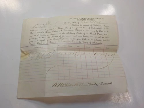 Civil War Document 1864 Bounty Military Service Milwaukee Wisconsin Signature