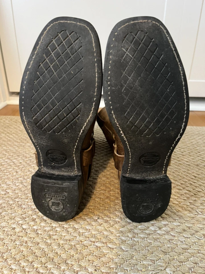 Botas Arnés Frye De Colección Para Hombre’s 9/Wonen’s 10.5 Cuero Tostado Media Pantorrilla Americana Foto 2 de 4