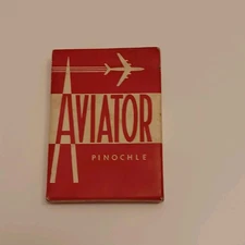 Vintage Aviator No 918 Pinochle Red Deck Playing Cards by The US Playing Card Co