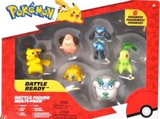 Nintendo Jazwares Pokémon Battle Ready Multipack 6 Action Figures Pikachu NEW