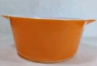 Vintage Pyrex Casserole Dish 474-B Orange 1 1/2" Quart No Lid