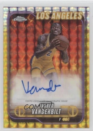 2024 Topps Chrome Basketball Gold Geometric Refractor Jarred Vanderbilt #TCA-JAV