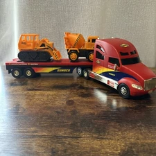 Sunoco Construction Carrier Semi Truck w/ Construction Vehicles Toy 