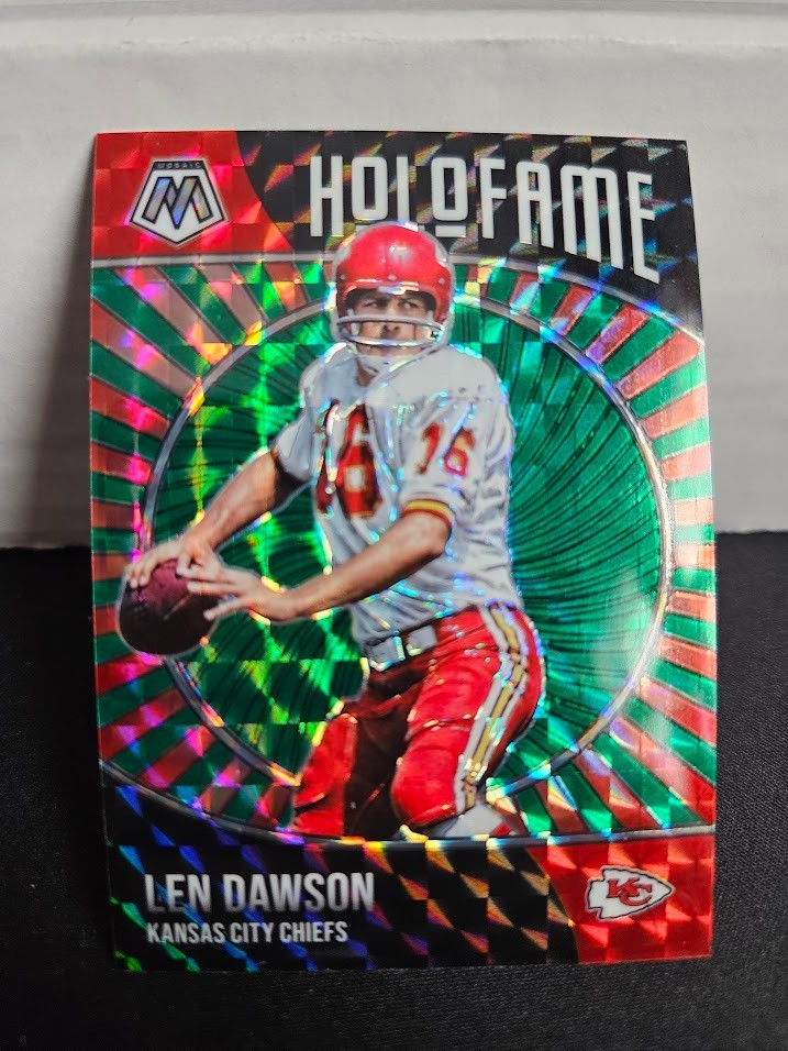 Len Dawson HoloFame Mosaic Green 2021 Panini Mosaic #9 Kansas City Chiefs