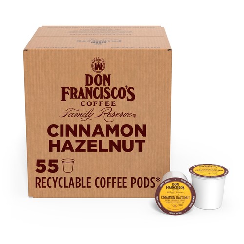 Cinnamon Hazelnut Medium Roast Coffee - 55 K-Cup Single-Serve Pods - 100% Ara...