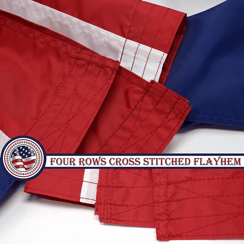 Bandiera americana USA 6x10FT 5 confezioni nylon ricamato - Foto 3 di 7