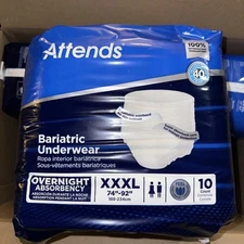 Attends Disposable Underwear 3X-Large Severe 10 X 4 Count Case Bulk Packed (40)