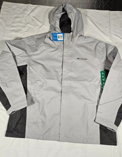 COLUMBIA Men's Grey Lightweight Water Resistant Windbreaker Jacket XL New No Tag