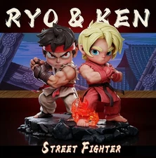 Ninety Seven Ryo & Ken Sf Figure Limited 299Pcs Game Gk Model Designer Toy