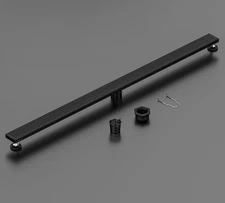 Neodrain 72-Inch Black Linear Shower Drain with Removable Quadrato Pattern Grate