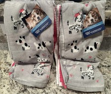 NWT The Humane Society Adorable Set Of 11 Kitchen Towels-Gray/White/Pink/Dogs