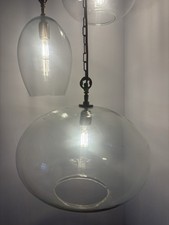 Nkuku Otoro Recycled Large Glass Pendant, new in box.  