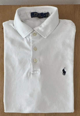 POLO Ralph Lauren Jeresy Poloshirt / Hemd Herren Gr M weiß kurzarm  sehr gut - Bild 1 von 4