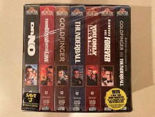 Deluxe Edition Bond 007 Gift Set (VHS, 1995, 7-Tape Set) for sale