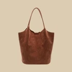 Suede Style Vegan Leather Hobo Bag for Women, Slouchy Everyday Shoulder Purse
