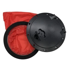 10" Kayak Pull Out Hatch Cover Deck Plate w/ Red Storage Bag Boat Accessories US