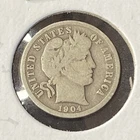 1904-P Barber Dime 10c Silver United States Coin Free Shipping