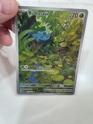 Pokémon TCG Bulbasaur Scarlet & Violet 151 Full Art Rare Card 166/165
