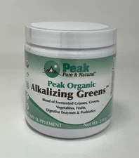 Peak Pure & Natural Organic Alkalizing Greens Diet Suppliment 7.4oz 05/26 Mult