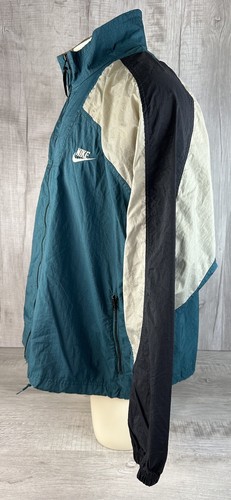 Nike Windbreaker Jacket Vintage 90s Full Zip Lite Weight Coat Mens Large - Picture 2 of 24