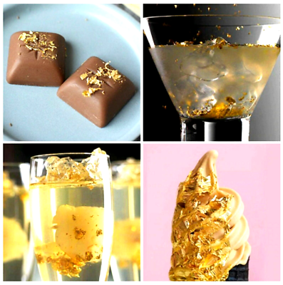 Champagne Gold Leaf Transfers | Edible Champagne Gold Leaf | Quality