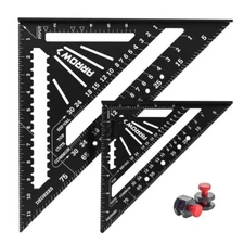 Arrow 2PCS 7" 12" Aluminum Alloy Carpenter Square Set Rafter Square Layout Tools