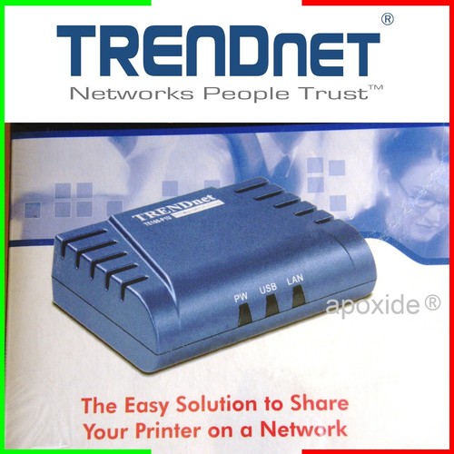 TRENDnet™TE100-P1U★PRINT SERVER 10-100Mbps USB2.0★CONDIVIDE IN RETE LA STAMPANTE - Picture 4 of 4