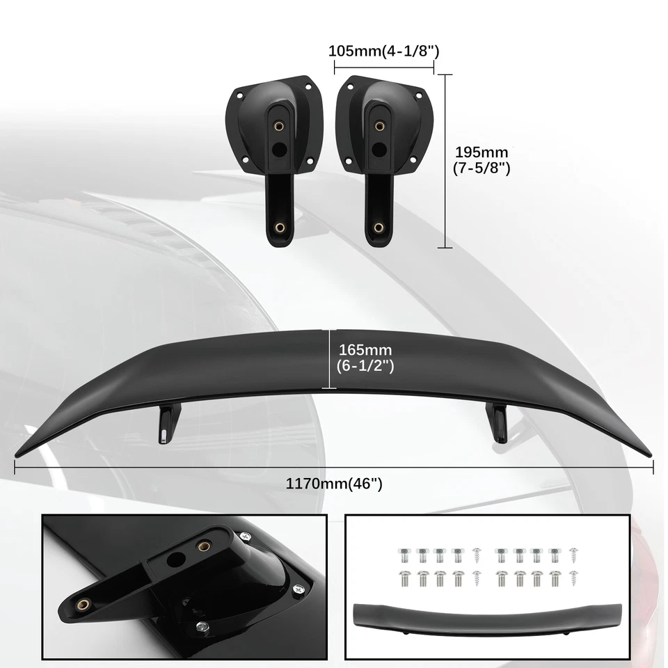 Repuesto de fibra de carbono para Chevrolet Cavalier GT alerón trasero labio de ala Foto 3 de 4