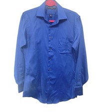 Geoffrey Beene fitted blue shirt men s sz 14.5