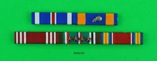 WWII Army Air Corps Ribbon Bar pair - DFC Air Medal oakleaves ETO Campaign Stars