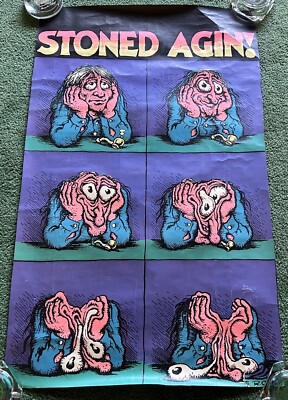 Robert Crumb - STONED AGIN! ポスター Rare Vintage Stoned Agin R. Crumb Original Poster | eBay