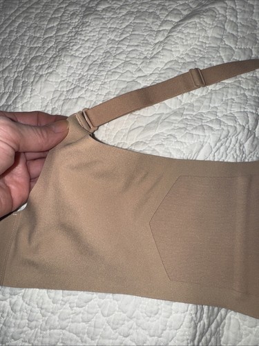 Beige Nude HONEY LOVE XL Wireless Bra w/Mesh Accent Support Padded Gently Used - Picture 4 of 9