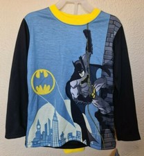 DC Comics Batman Pajamas 2 Piece Set Boys Size XS 4/5 Flame Resistant NEW 
