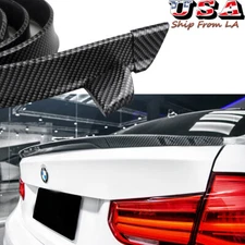 Carbon Fiber Rear Trunk Tail Lip Spoiler Wing Trim For BMW 1 2 3 4 5 6 7 Series