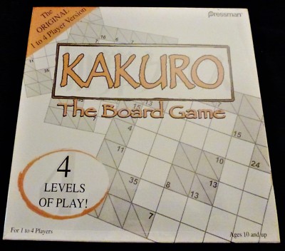 Pressman Sudoku Kakuro the Board Game New Sealed