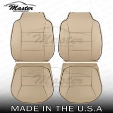 Fits 2003 - 2004 Land Rover Discovery Alpaca Beige Leather Seat Covers, Perf.