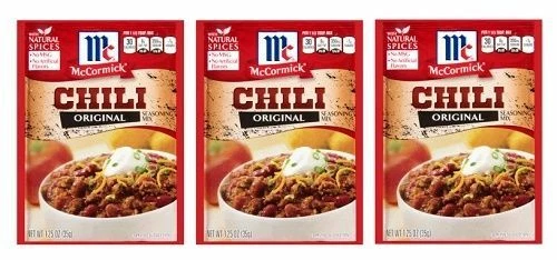 Paquete de 3 paquetes de mezcla de condimento de chile original McCormick - Imagen 2 de 3